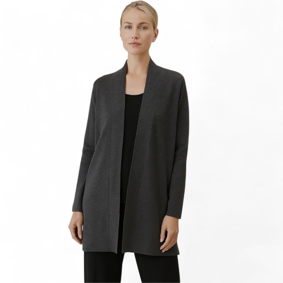 Eileen Fisher Merino‎ Wool Cardigan MP OversizedLuxe Knit...
